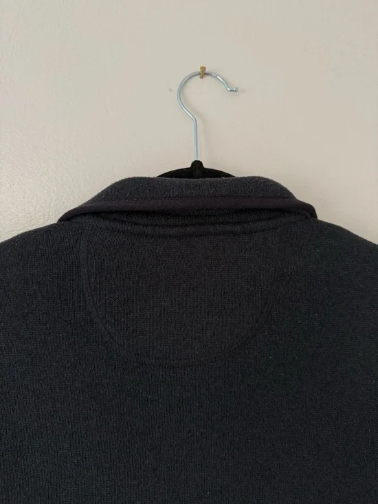 L.L. Bean Black Men's Zipped Fleece Jacket Size Small Regular Outdoors Granola - Picture 8 of 9